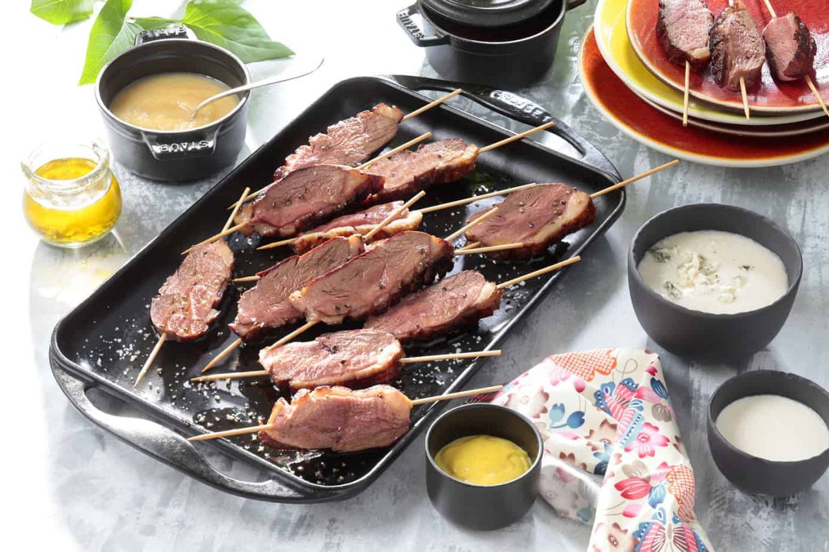 Magret de France | Les Mini-brochettes de Magret à la plancha et ses